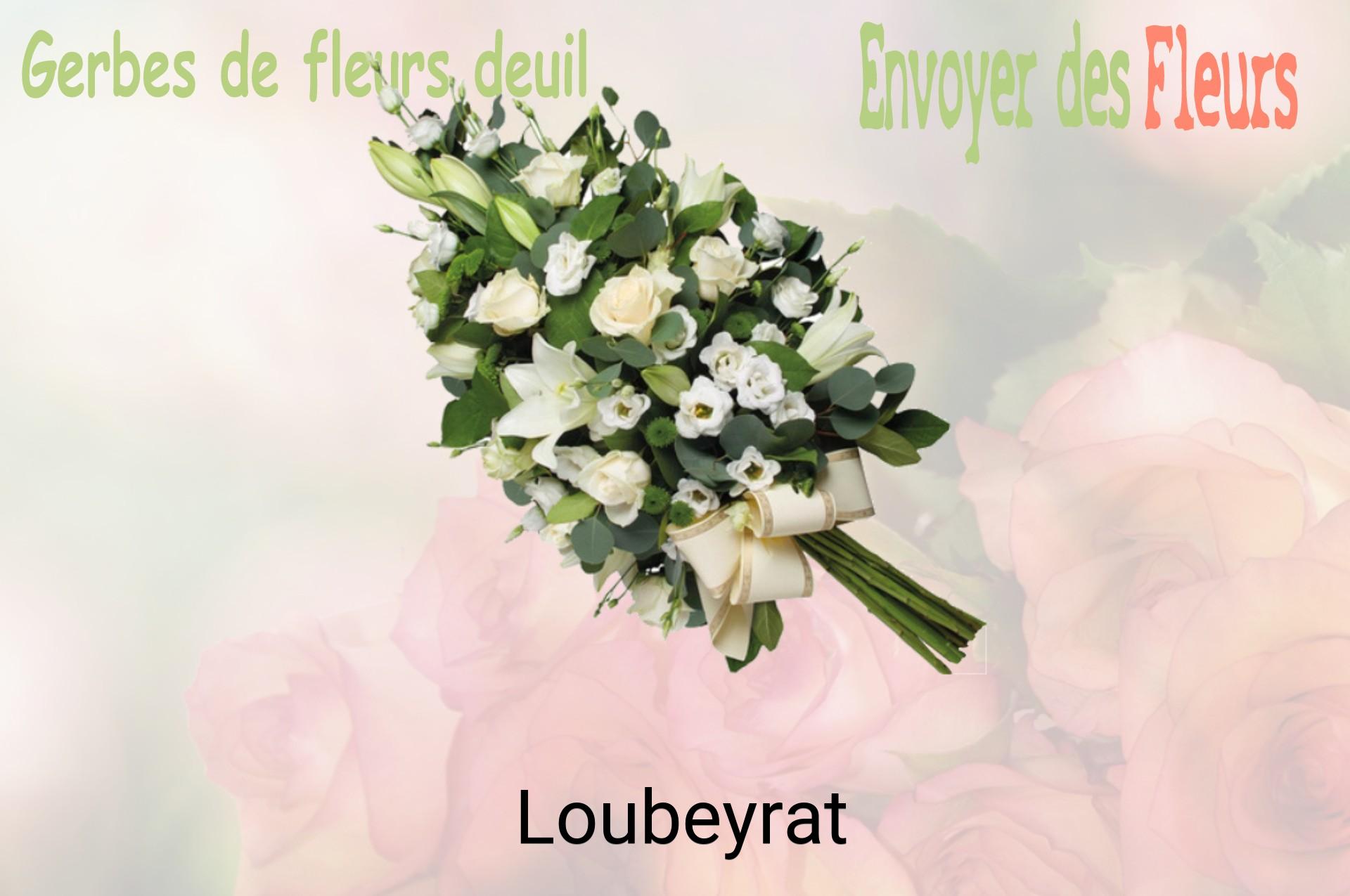 Gerbe de fleurs de deuil livrée à Loubeyrat